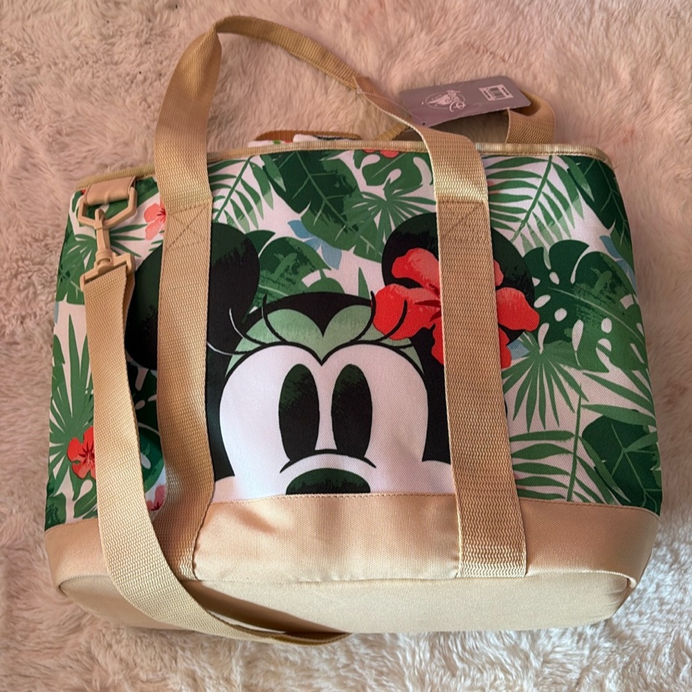 MICKEY & MINNIE MOUSE TROPICAL ROOMY COOLER BAG AND TOWEL THE DISNEY STORE